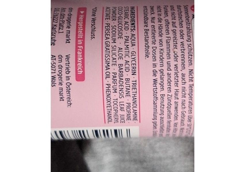 Dm Balea Shaving Foam, Avocado Oil + Vitamin E, 150 mL