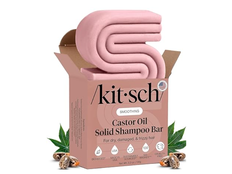 Kitsch Nourishing Solid Shampoo Bar , Castor Oil, 3.2 oz/91 g