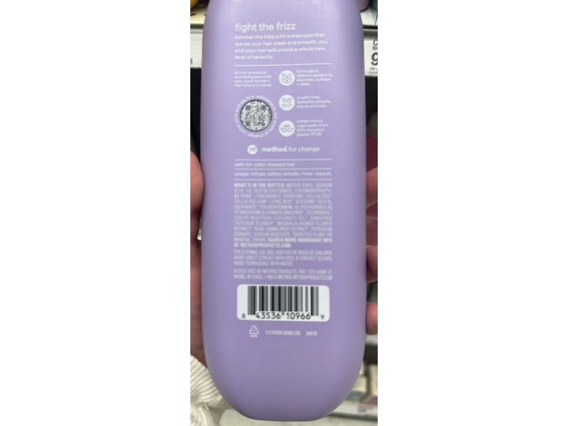 Method Smoothing Shampoo, Serene Escape, 14 fl oz/414 mL