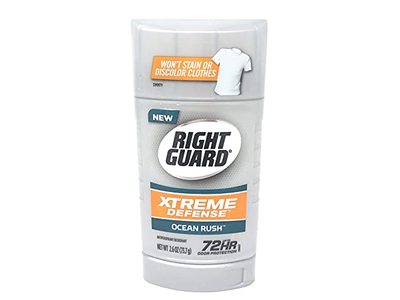 Right Guard XTreme Defense Deodorant, Ocean Rush, 2.6 oz/73.7 g