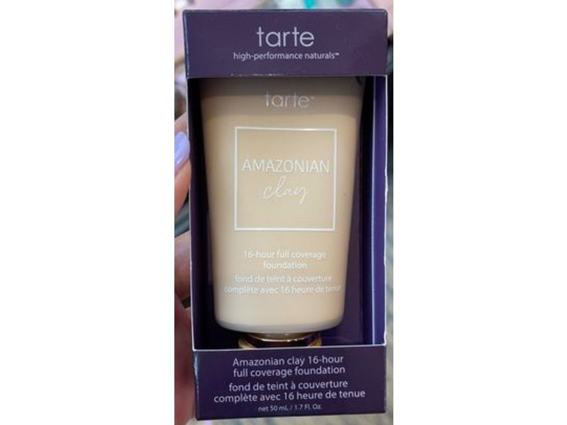 Tarte Amazonian Clay Full Coverage Foundation, 22G Light Golden, 1.7 fl oz/50 mL