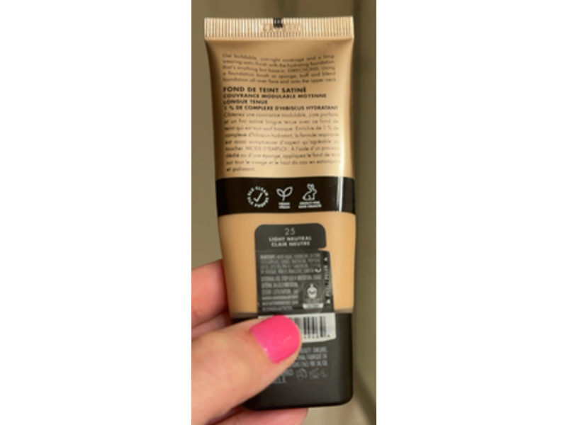 e.l.f. Soft Glam Satin Foundation, 25 Light Neutral, 1 fl oz/30 mL