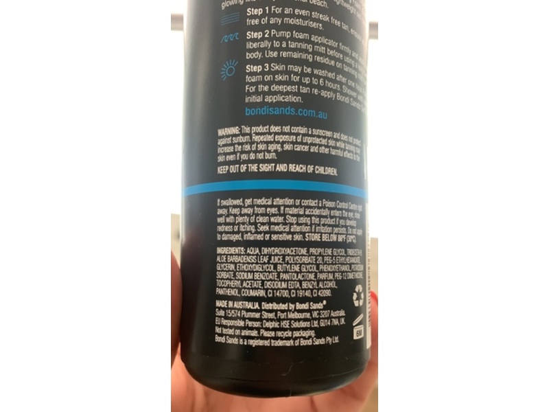 Bondi Sands Self Tanning Foam, Dark, 3.72 fl oz/110 mL