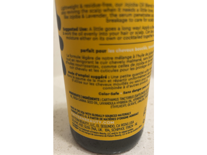Pattern Beauty Hair Serum, Jojoba Oil Bland, 3.9 fl oz/115.3 mL