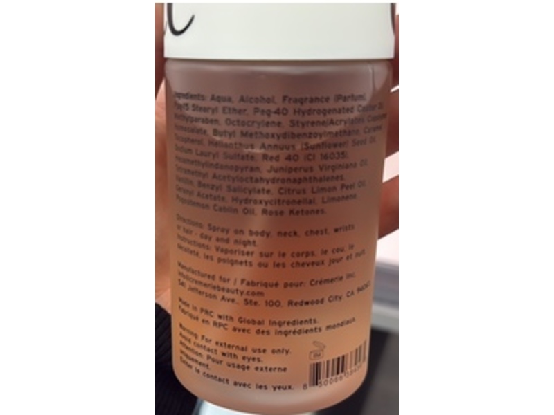 Cremerie Perfume Mist, Fleur De Vanille, 6.76 fl oz/200 mL