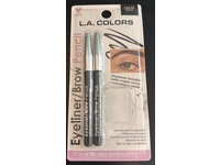 L.A. Colors Eyeliner/Brow Pencil Duo, Black, 0.035 oz/1 g - thumbnail 2