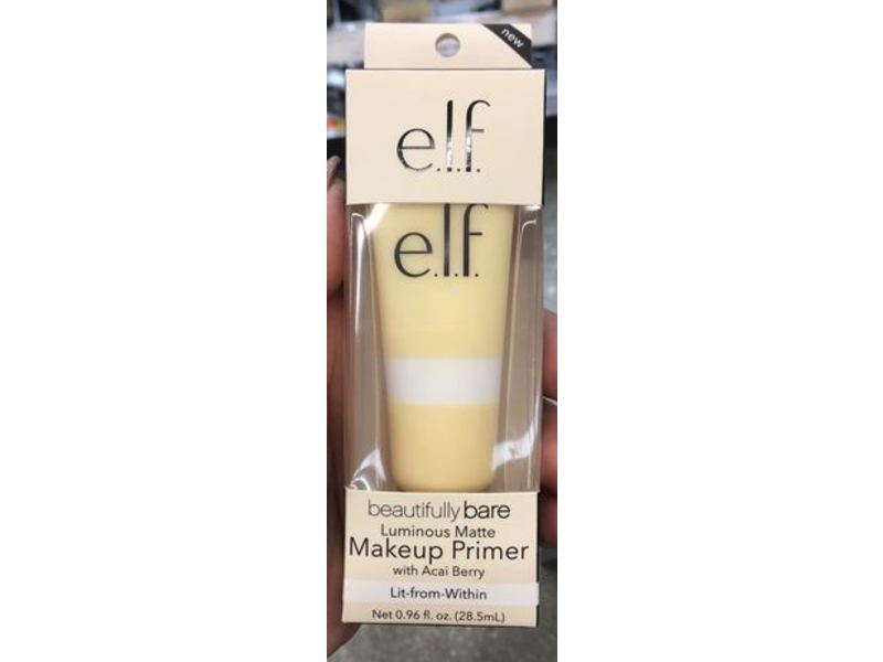 e.l.f. Cosmetics Beautifully Luminous Matte Makeup Primer, Clear, 0.96 fl oz