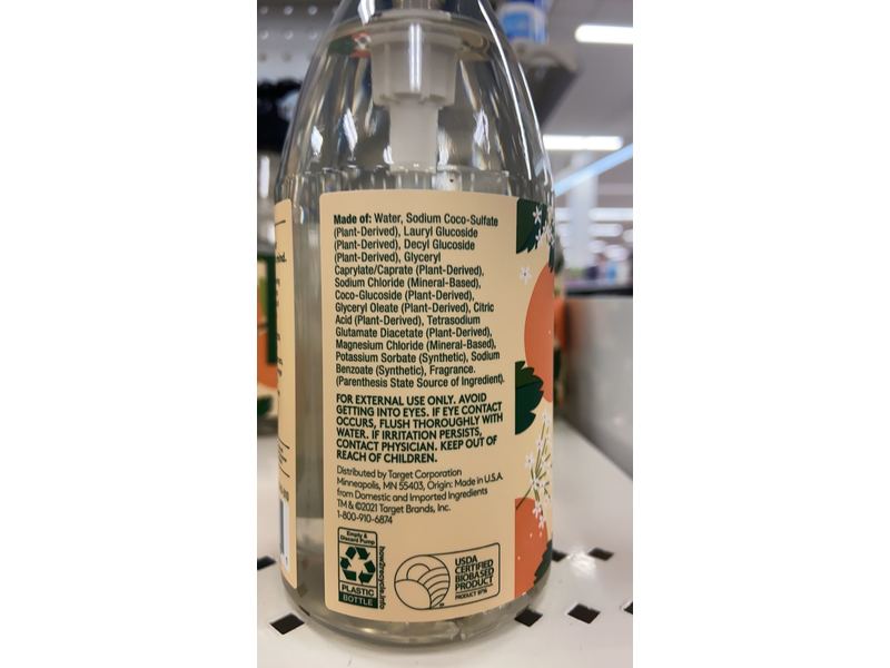 Ever Spring Liquid Hand Soap, Spearmint & Orange, 12 fl oz/354.8 mL