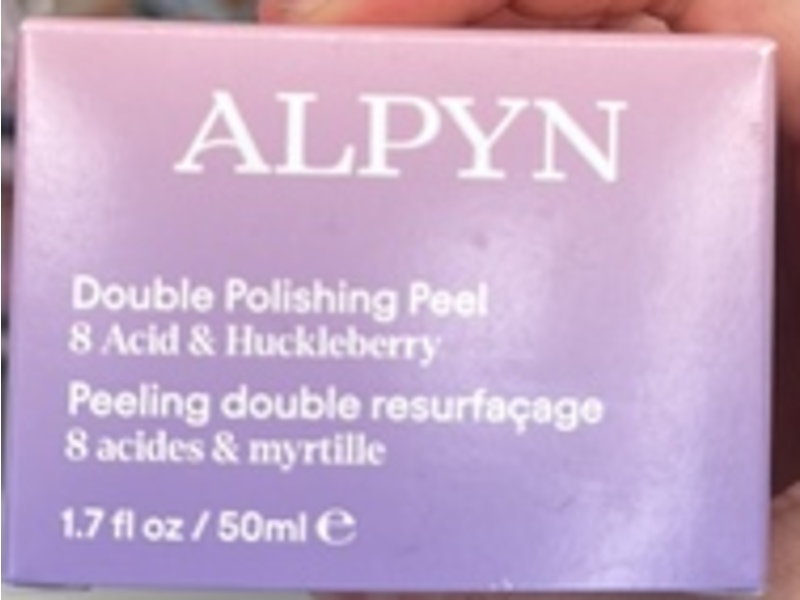 Alpyn Double Polishing Peel Face Mask, 8 Acid & Huckleberry, 1.7 fl oz/50 mL