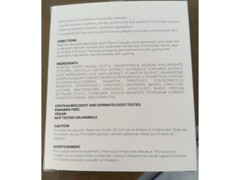 Trish Mcevoy Instant Solution Triangle Of Light Eye Mask, 0.07 fl oz/2.07 ml, 8 Count