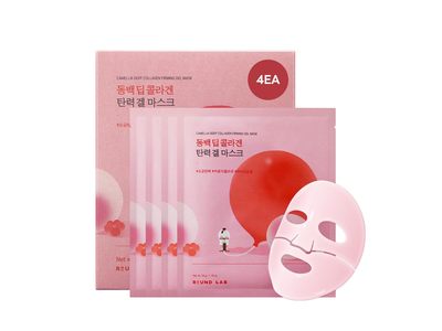 Round Lab Camellia Deep Collagen Firming Gel Mask, 1.19 fl oz/34 g, 4 Pack