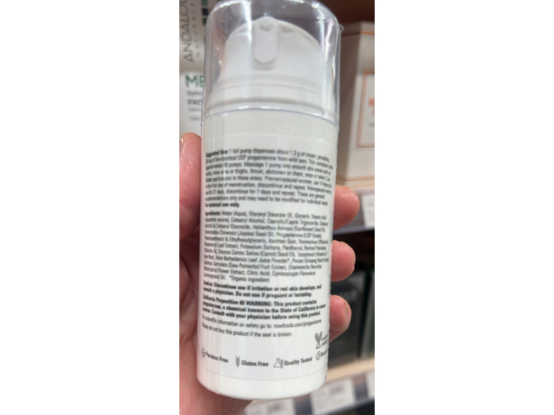 Now Solutions Progesterone from Wild Yam Balancing Skin Cream, 3 oz/85 g