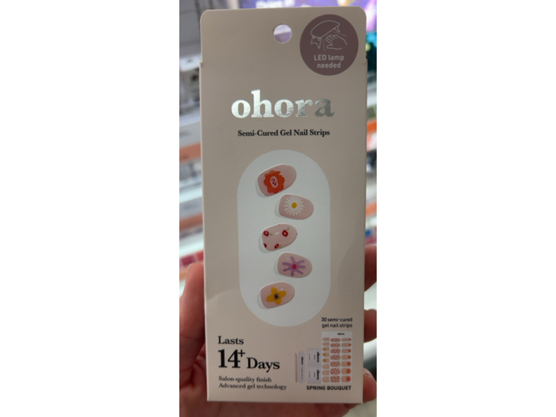 Ohora Semi-Cured Gel Nail Strips, Spring Bouquet, 30 Count