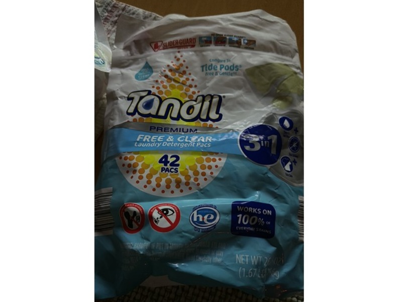 Tandil Laundry Detergent Pacs, Free & Clear, 26.6 oz/756 g, 42 Pacs
