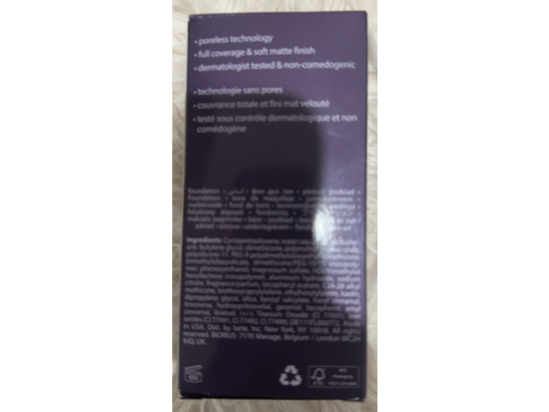 tarte Amazonian Clay Full Coverage Foundation, 51N Deep Neutral, 1.7 fl oz/50 mL