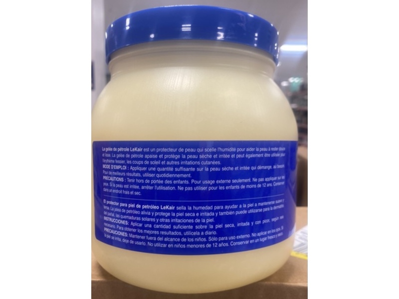 Lekair Pure White Petroleum Jelly, 60 oz/1700 g