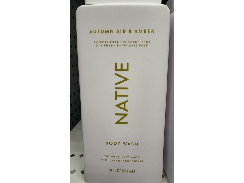 Native Body Wash, Autumn Air & Amber, 18 fl oz/532 mL