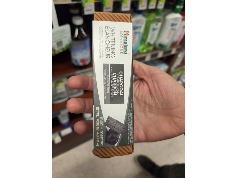 Himalaya Whitening Antiplaque Toothpaste, Charcoal + Black Seed Oil, 4 oz/113 g