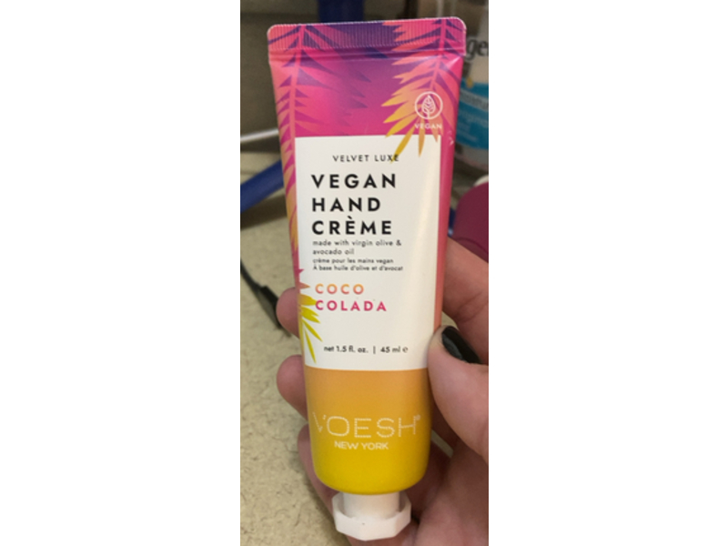 Voesh Velvet Luxe Vegan Hand cream, Coco Colada, 1.5 fl oz/45 mL