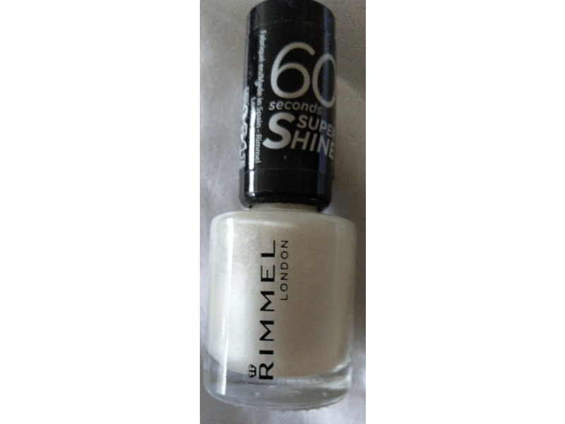 Rimmel London 60 Seconds Super Shine Nail Polish, Silver Bullet, 8 mL