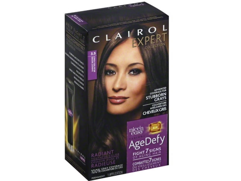 Clairol Expert Collection Age Defy Hair Color, 3.5 Darkest Brown, 1 Application