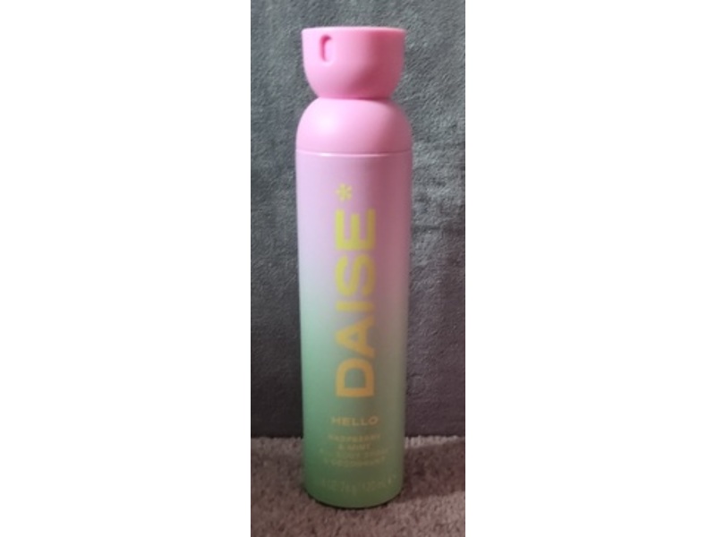 Daise All Body Spray & Deodorant Hello, Raspberry & Mint, 2.68 oz/76 g