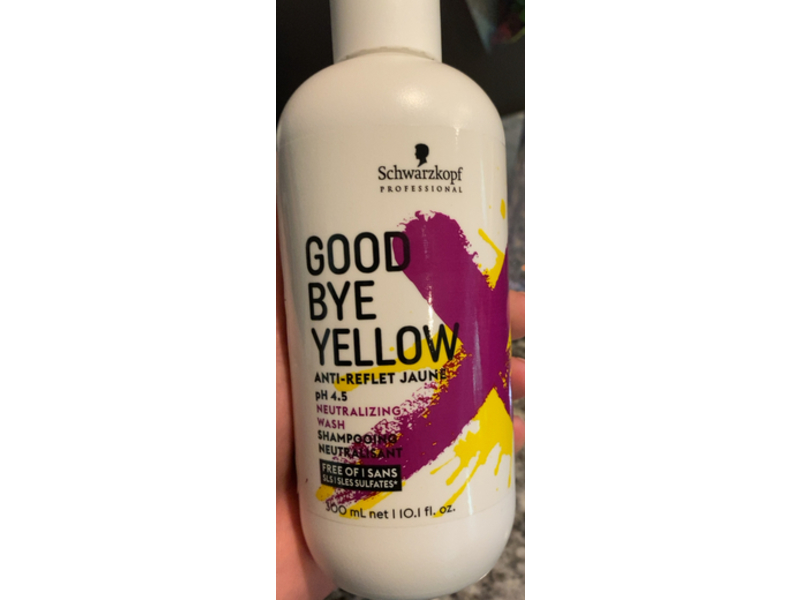 Schwarzkopf Goodbye Yellow Neutralizing Wash Shampoo, 10.1 oz/300 mL