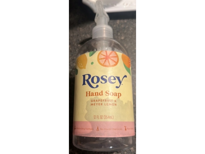 Rosey Hand Soap, Grapefruit & Meyer Lemon, 12 fl oz/354 mL