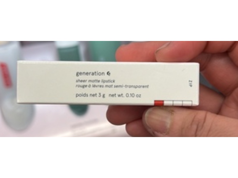 Glossier Generation G Sheer Matte Lipstick, Zip, 0.10 oz/3 g