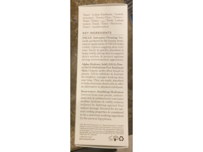 Perricone MD High Potency Face Finishing & Firming Toner, DMAE, Alpha - Hydroxy Acid & Rosewater, 4 fl oz/118 mL