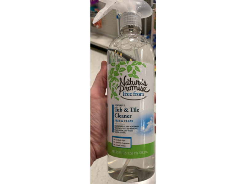 Nature's Promise Tub & Tile Cleaner, Free & Clear, 25 fl oz/739.3 mL