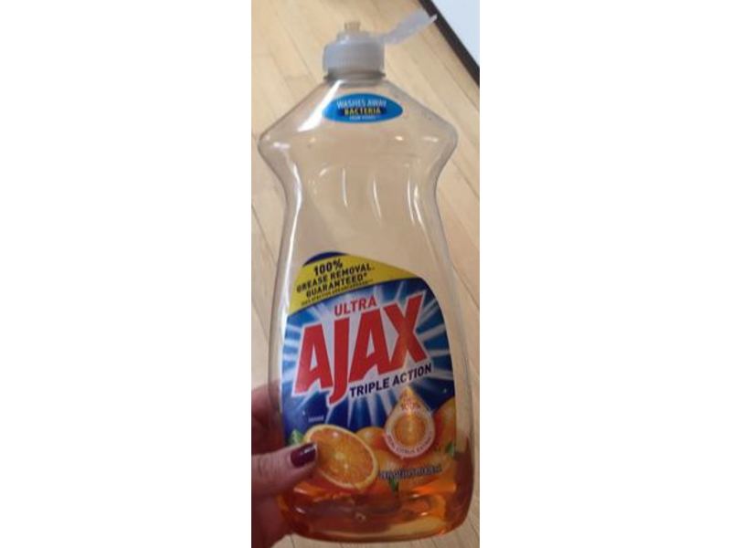 Ajax Ultra Triple Action Dish Liquid Soap, Orange, 28 fl oz/828 mL