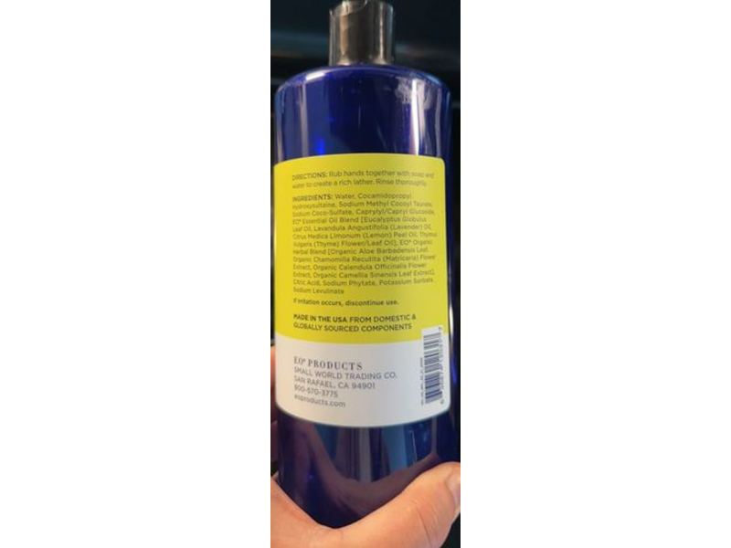 EO Products Hand Soap, Lemon & Eucalyptus, 32 fl oz/946 mL