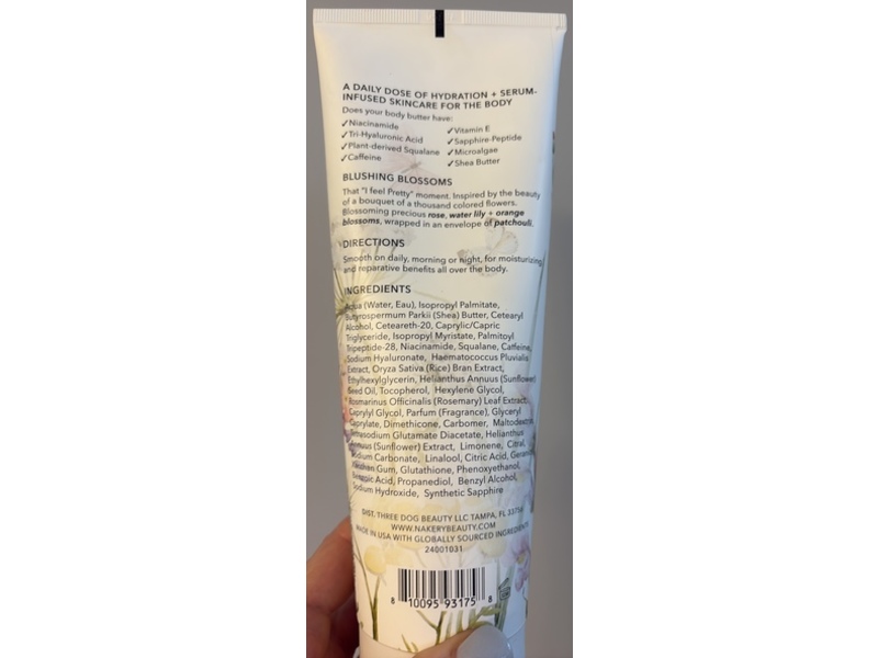 Nakery Beauty Skin Toning Body Butter, Blushing Blossoms, 10 fl oz/300 mL