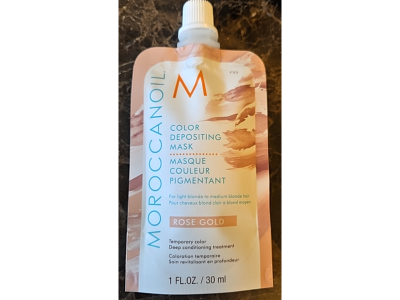 Moroccanoil Color Depositing Hair Mask Packette, Rose Gold, 1 fl oz/30 mL