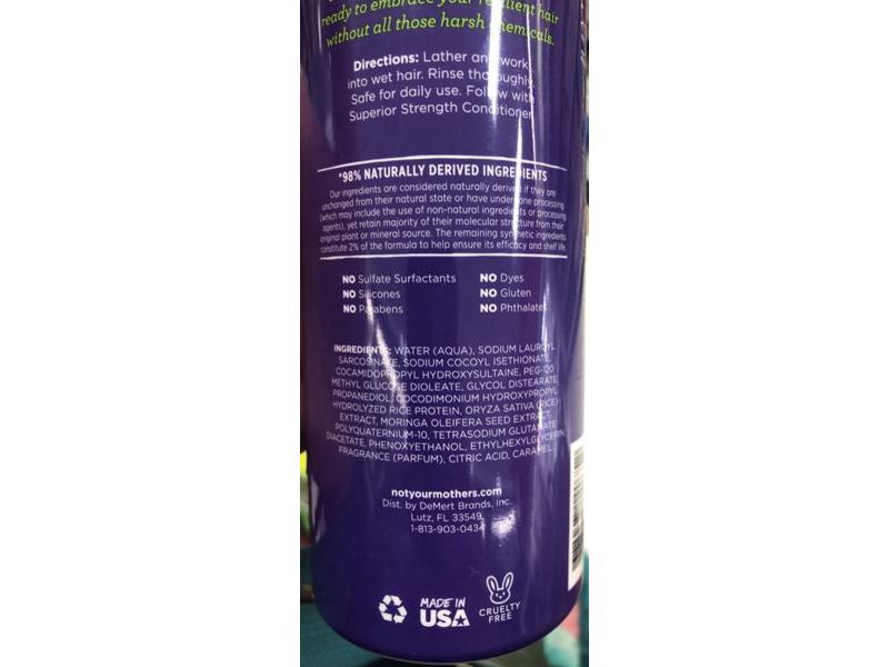 Not Your Mother's Superior Strength Shampoo, Rice Water & Himalayan Moringa, 15.2 fl oz/450 mL