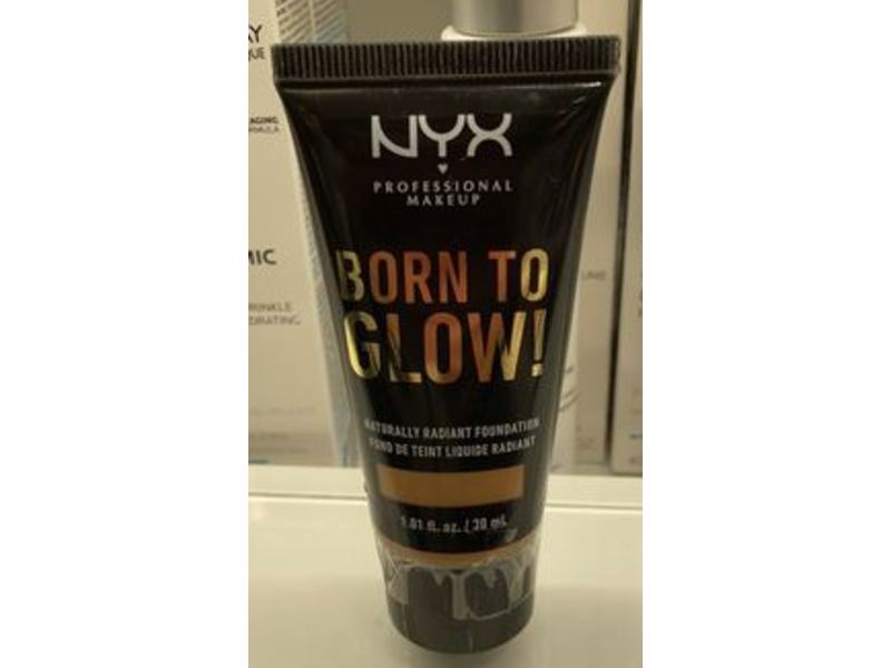 NYX Born To Glow Naturally Radiant Foundation, Medium Coverage Golden, 1.01 fl oz/20 mL