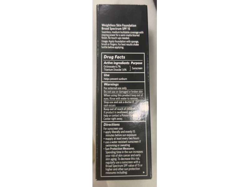 Bobbi Brown Weightless Skin Foundation, SPF15, Cool Almond, 1 fl oz/30 mL