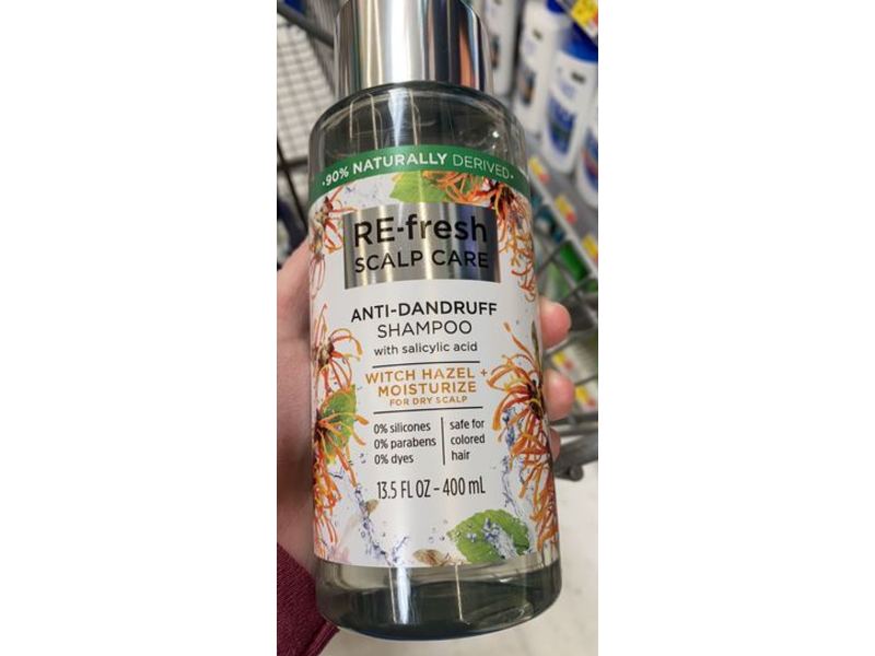 Re-Fresh Scalp Care Anti-Dandruff Shampoo, Witch Hazel Moisturize, Dry Scalp, 13.5 fl oz/400 mL
