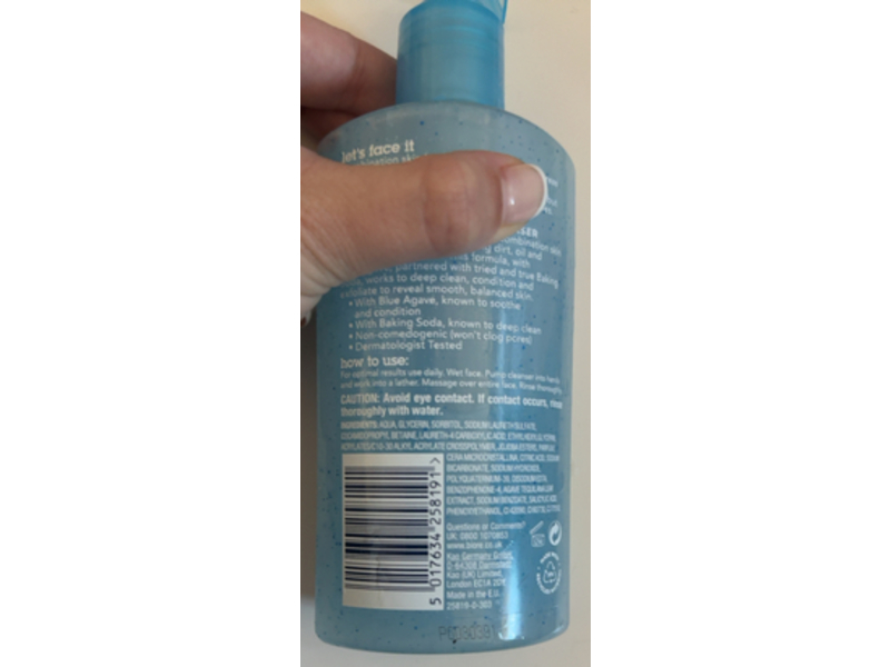 Biore Balancing Pore Cleanser, Blue Agave + Baking Soda, 200 mL