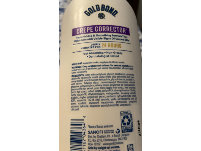 Gold Bond Crepe Corrector Body Lotion, 13 oz/368 g, Pack Of 2