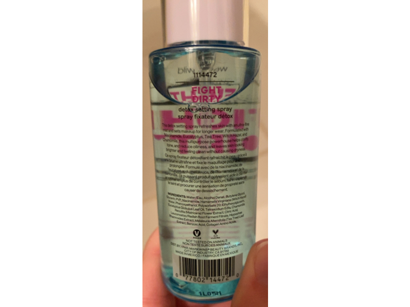 Wet n Wild Fight Dirty Detox Setting Spray,22 fl oz/65 mL