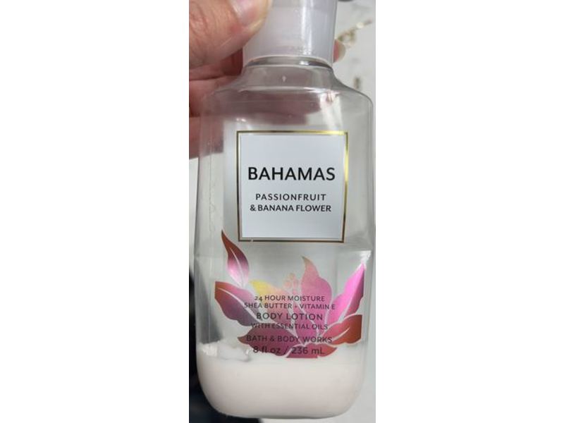 Bath & Body Works Bahamas Body Lotion, Passionfruit & Banana Flower, 8 fl oz/236 mL, Pack Of 2