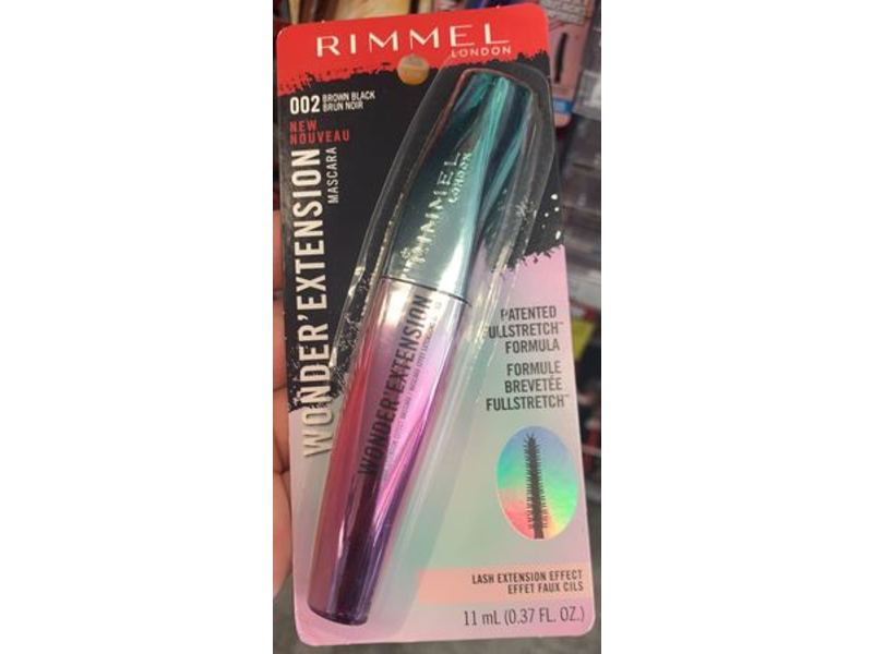 Rimmel London Wonder' Extension Mascara, 002 Brown Black, 0.37 fl oz/11 mL