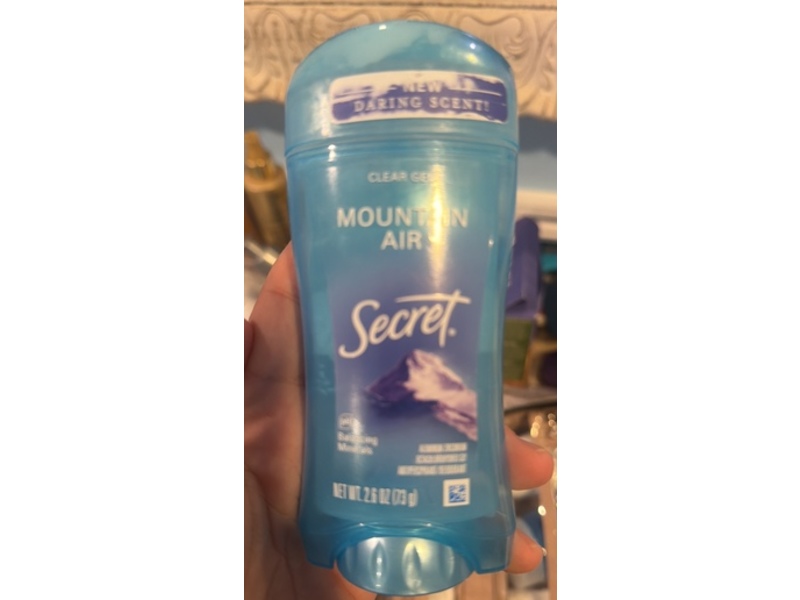 Secret Fresh Clear Gel Antiperspirant Deodorant, Mountain Air, 2.6 oz/73 g