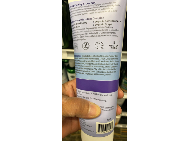 California Pure Naturals Strengthening Shampoo, Blackberry Antioxidant Complex, 8 fl oz/237 mL