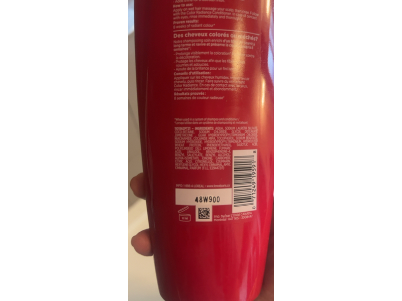 L'Oreal Paris Color Protecting Shampoo, Uv Filter, 385 mL