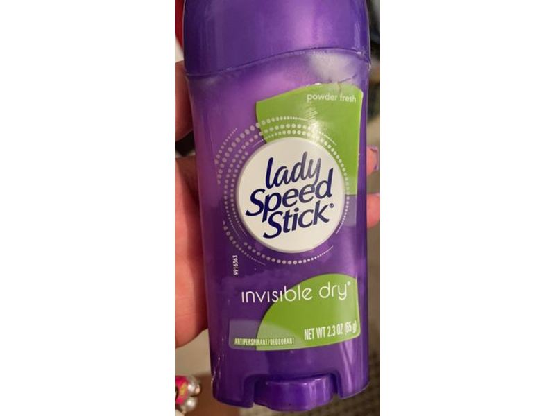 Lady Speed Stick Invisible Dry Antiperspirant/Deodorant, Powder Fresh, 2.3 oz/65 g