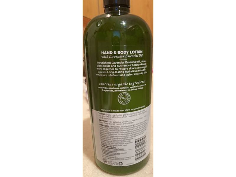 Avalon Organics Hand & Body Lotion, Nourishing Lavender, 32 oz/907 g