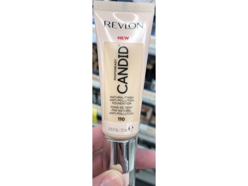 Revlon Photo Ready Candid Natural Finish Anti-Pollution Foundation, 110 Porcelain, 0.75 fl oz/22 mL